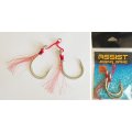 0181593 ДВОЙНЫЕ КРЮЧКИ ASSIST HOOK 11/0 для ловли пилькером с наживкой, усиленные